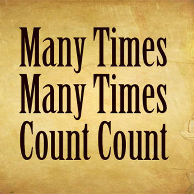 Too Many Times To Count